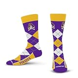 For Bare Feet NCAA EAST CAROLINA PIRATES Argyle Remix Premium Dress Sock Team Color OSFM