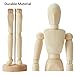 2 Pack, 8 Inch & 12 inch Artist Wooden Manikin Flexible Body Joints, Human Figure Puppet Model Wood Male Mannequin Doll Ornament Stand for Home Office Desk Decoration Sketching Drawing Painting