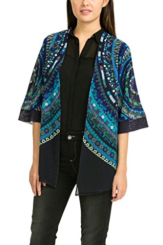 Blouson d'été Desigual bleu taille 36 idéal pour vos soirées en terrasse