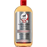 Leovet SOS Hautpflege Shampoo für Pferde | 500 ml | Zur reinigenden Pflege beanspruchter Haut durch Milben- und Parasitenbefall | Bei Schuppen, Haarausfall und Scheuerstellen