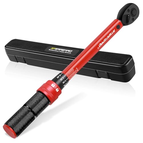 Atsafepro 3/8-Inch Drive Click Torque Wrench,Dual-Direction Adjustable,72-Tooth Dual Range Scales-5-50Ft-Lb/6.8-68Nm,Quick Release Ratchets cover