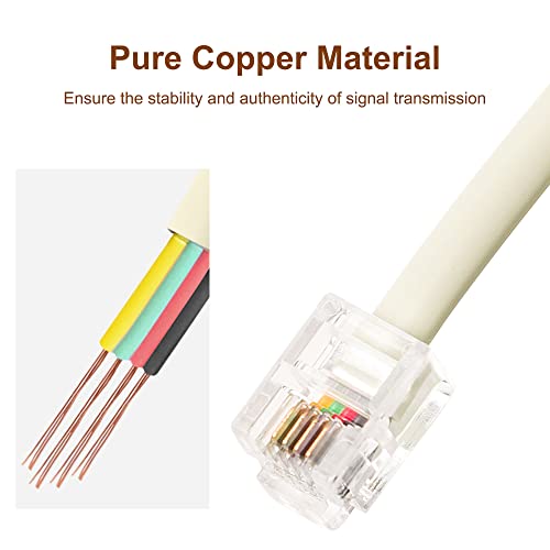 Divisor Telefónico RJ11 1 Macho a 4 Hembra Beige miniatura 3