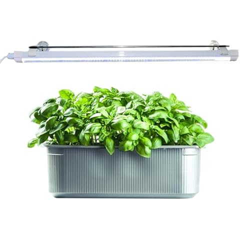 PROTOPIA 2FT Suction Cup Style Plant Grow Light,12W, LED Grow Lamp Fixture on Wall, Seed Starter kit, 6500K Cool White Light, Enhanced Blue Light, Height Adjustable, Herbs Grow Light, IP54 Cover