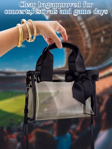 Bolso Tote Transparente Aliceset con Moño y Correa Extraíble miniatura 6