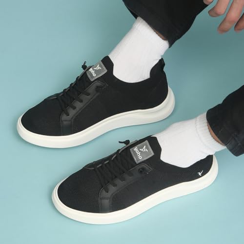 Image of YOHO Trip Sneakers for Men | Stylish Casual Shoes with Elastic Laces | Comfortable, Stretchable & Ultra-Lightweight | Premium Breathable Mesh Fabric