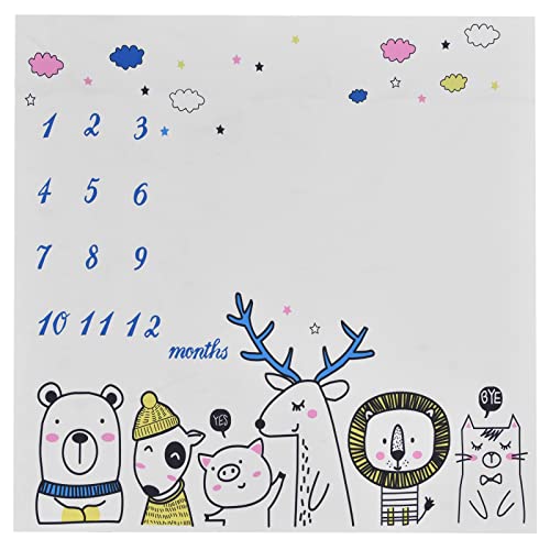 Syuanmuer Telón de Fondo de Manta de bebé, Hoja de fotografía de patrón de Dibujos Animados Lindo, Fondo de Manta de recién Nacido para fotografía