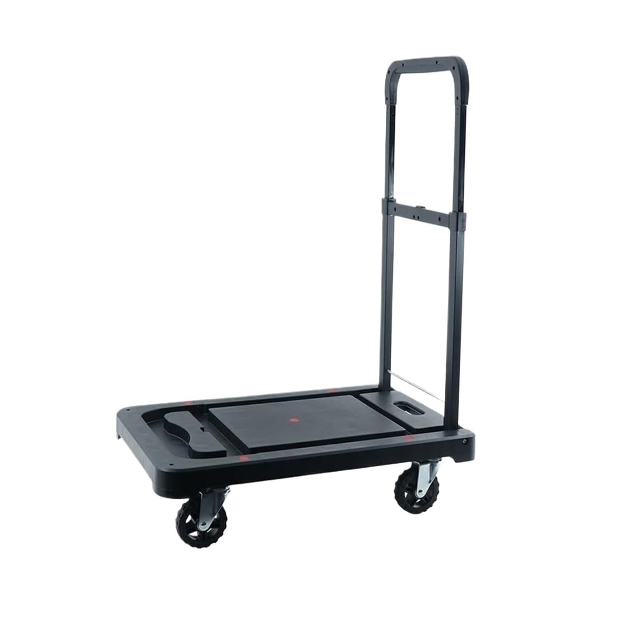 wheelbarrow, Folding Flatbed Hand Trucks Push-Pull Truck Cart Transporter Trailer Trolly(Black)