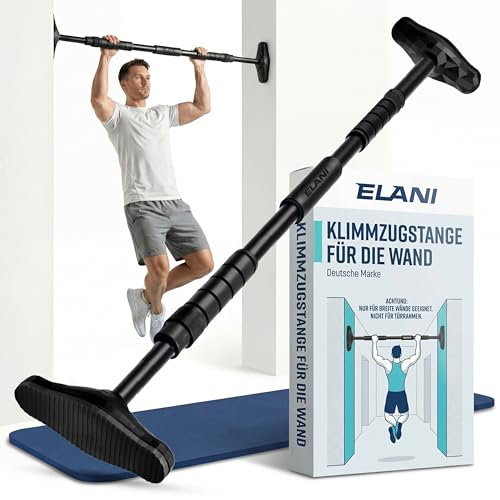 ELANI – Klimmzugstange Wandmontage 115–140 cm | Ohne Bohren...
