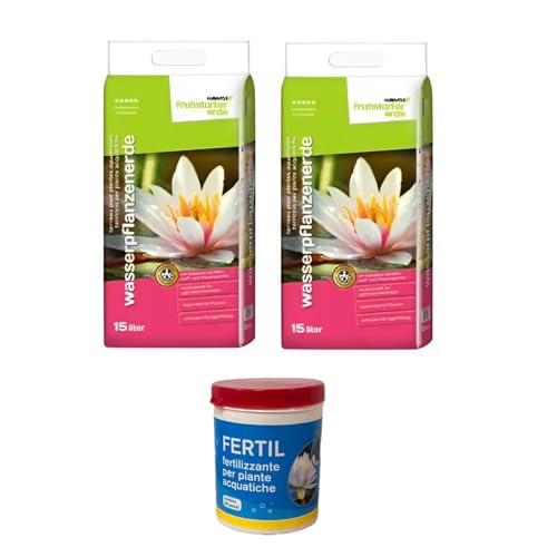KIT COMPLETO 2 SACCHI DI TERRICCIO + 1 FERTILIZZANTE PER PIANTE ACQUATICHE