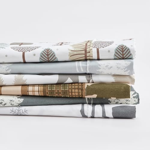 Great Bay Home Full Size Microfiber Sheet Set - 4-Piece Lodge Bed Sheets - Ultra-Soft and Smooth Brushed Microfiber Woodland Decor Bedding (Bear) by Great Bay Home - Image 7