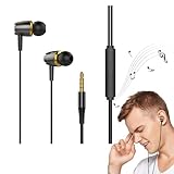 Generisch Wired In-Ear Headphones - Diaphragm Drivers for Rich Bass & Clear Sound, Noise Isolating with Skin-Friendly Silicone Earbuds | Glow In The Dark Cable for Night Sports, PC, Phone, 3.5mm Jack