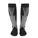 Kompressionsschenkel High Close Toe Strumpfhosen Firm Support Strumpfhosen Fett verbrennen Super Thin Sleeping über Nacht Kompressionsstrümpfe zur Steigerung der Ausdauer(L/XL-Schwarz)