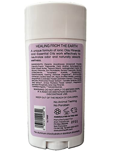 Zion Health Clay Dry Deodorant Evening Primrose 2.8 Oz Stick #TOP1