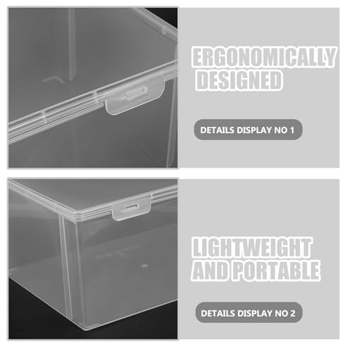 BETOOKY Etui do przechowywania płyt CD – plastikowe etui do układania w stosy, przezroczyste, na płyty winylowe, płyty DVD, albumy – przenośny organizer do ekspozycji na stole lub w szafce, 11,9 x