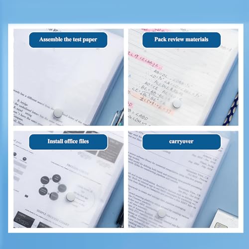 Sobres de plástico para documentos A4 transparentes con cierre para organizar el hogar y colegio 6