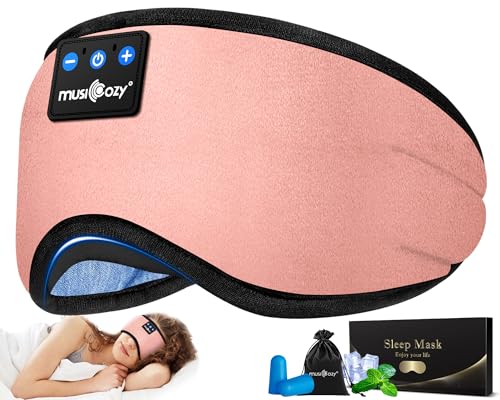 Image of MUSICOZY Sleep Headphones Bluetooth 5.4 Headband Sleeping Eye Mask for Mom Women Men Wireless Music Earbuds Earphones for Side Sleepers Built-in HD Speakers Cool Gadgets Unique Gifts