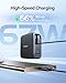Baseus Enercore CJ11 Retractable USB C Charger, 67W 3 in 1 Fast Charging Block with Foldable Plug, PD/PPS for Galaxy S25/iPhone 17/16/15 Series/MacBook Air/Airpods 4