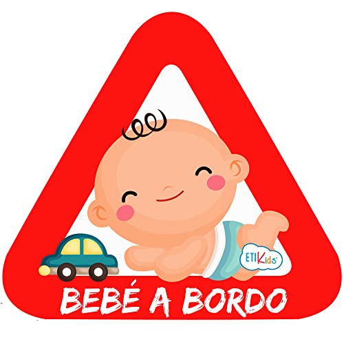 Haberdashery Online Pegatina Adhesiva Bebé a Bordo. Adhesivo vinilo para coche o moto. 15 x 13'7 cm. (2. Niño) Cover