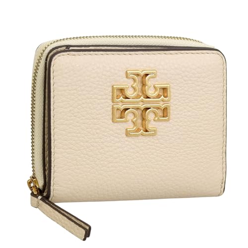 [トリーバーチ] 財布 レディース 2つ折り 折財布 コンパクト レザー クリーム BRITTEN BI FOLD WALLET 146708 122 [並行輸入品]