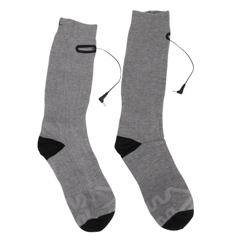 RiToEasysports Calcetines Calefactables para Hombres y Mujeres, Calcetines Eléctricos de Algodón con 3 Ajustes de Temperatura, Funciona con Pilas para Senderismo y esquí en Invierno
