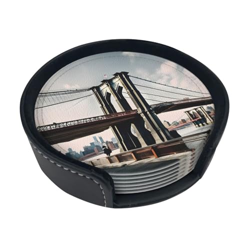Dessous de verre Brooklyn Bridge S de qualité premium, set de table chic en polyuréthane