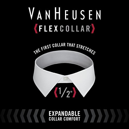 Van Heusen mens Slim Fit Flex Collar Stretch Solid Dress Shirt, Charcoal, 17.5 Neck 34 -35 Sleeve X-Large US by Van Heusen - Used condition - US$10.26