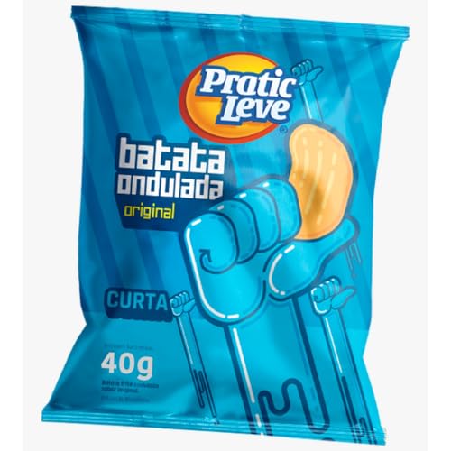 Kit com 4 Batata Frita Ondulada Pratic Leve 40g - Natural