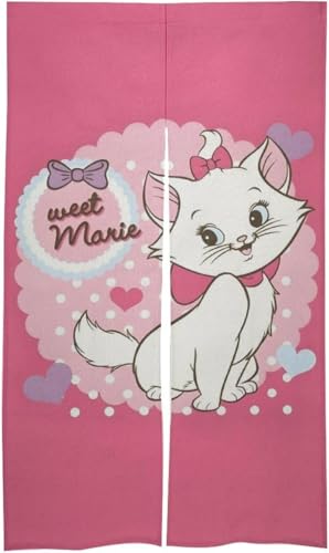 おしゃれキャット マリー のれん 玄関 キッチン ロング カーテン 間仕切り 断熱 おしゃれ かわいい 目隠し 暖簾 リビング 階段 キャラクター 86x143cm