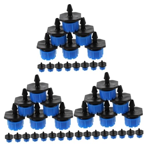 SUPVOX 3 Juegos Boquilla De Goteo Conector De Manguera De Riego Por Goteo De Riego Jardineria Jardinerad De Goteo Emisores Piezas De Riego Por Goteo Blue 100 Uds * 3