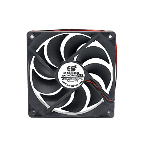 Image of Electronic Spices 12025 4.75inch (120x120x25mm) Brushless 12v Dc Exhausts Cooling Fan Single Piece