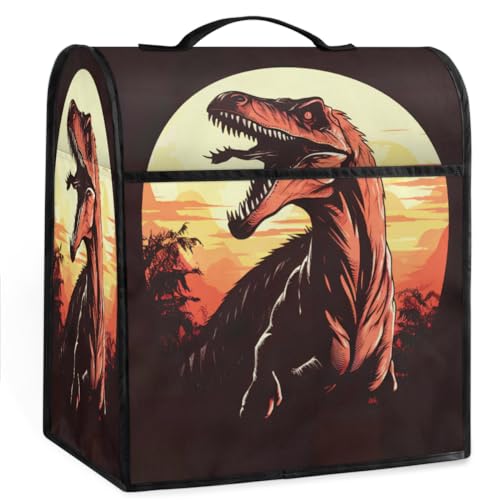 Coffee Maker Cover Animal Dinosaur Pattern Kitchen Appliance Covers Small Appliance Covers Blender Cover Juicer Cover Dust Covers for Kitchen Appliances with Top Handle and Pockets,Washable,B734