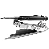 Wolfride Multi-function Scribing Tool with Deep Hole Construction Pencil, Aluminum Alloy Carpenter Scribe Tool DIY Woodworking Scribe Contour Gauge, Scriber Line Maker, Measuring Scribing Compass