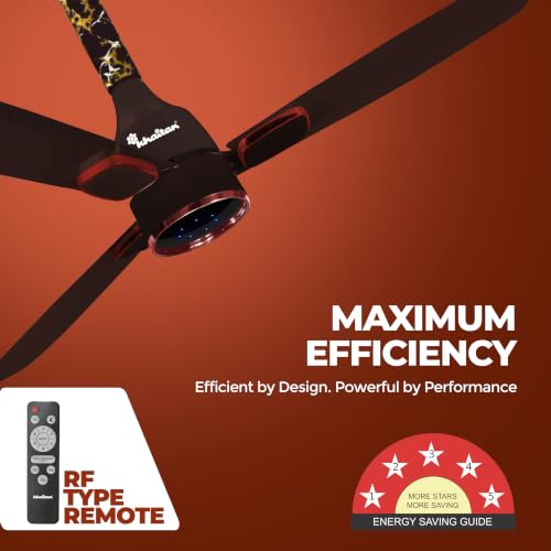 Image of Khaitan Ornate Super - 1200mm BLDC Ceiling Fan with Remote | 5 Star Rated | Durable & Long-lasting | Energy Saving | 3-Years Warranty | Pack of 1 | Smoke Brown