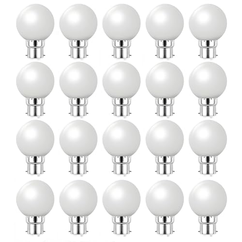 Ampoule LED B22 etanche 2W blanc froid 6500K G45 pour guirlande et decoration Noel