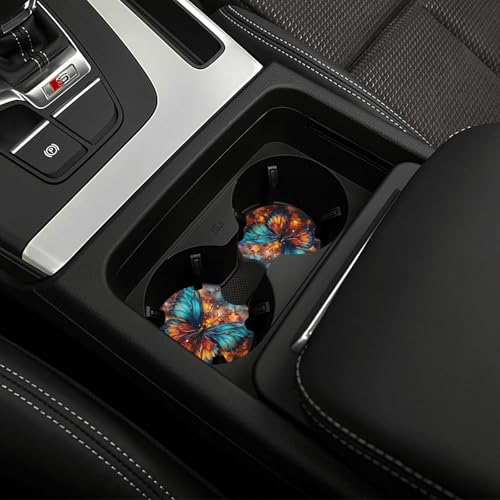 Portavasos para auto concoasters de goma negro 2 piezas miniatura 6
