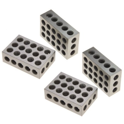 Anytime Tools 1-2-3 Blocks Matched Pair Hardened Steel 23 Holes (1