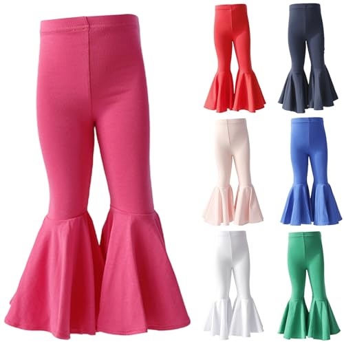 Girls Stretchy Flare Leggings Pants Fashion High Waisted Yoga Pants Bell Bottoms Toddler Active Sport Pants3