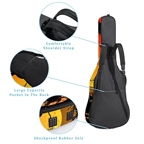 Étui de protection rembourré pour guitare acoustique classique, Multicolore 05, 42.9×16.9×4.7 in, Organiseur de sac - Les Beatles, Paul McCartney, John Lennon, RIngo Starr, George Harrison Étui de protection rembourré pour guitare acoustique classique, Multicolore 05, 42.9x16.9x4.7 in, Organiseur de sac – Image 4
