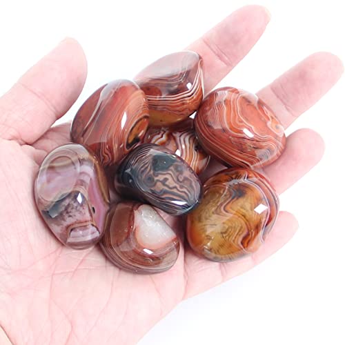 Orientrea 200g Sardonyx Tumbled Stones for Wicca, Reiki, and Energy Crystal Healing, Crushed Sardonyx Stone Crystal Gemstones for Crafts, Beautiful Package for Gift (Sardonyx)
