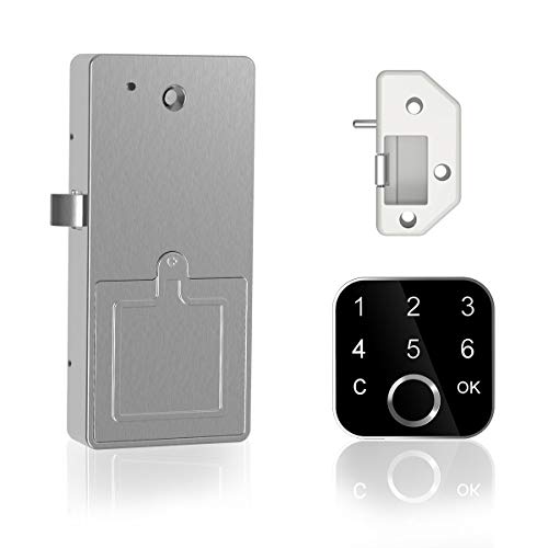 2020 Upgraded Fingerprint Lock Cabinet Locks, Digital Biometric Keyless Wooden Box Furniture Drawer