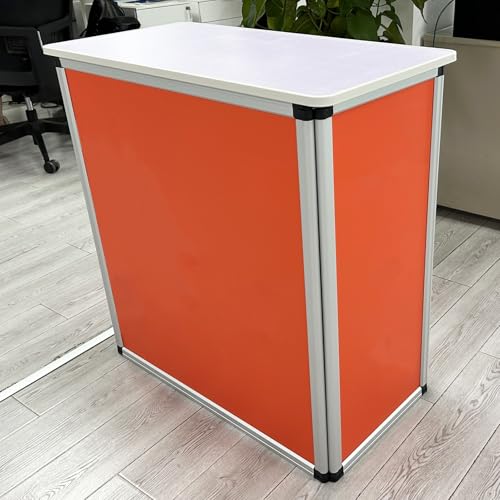 Zusammenklappbarer tragbarer Podiumtisch mit bedrucktem Banner für Messestand-Display und Empfangstisch Zusammenklappbarer tragbarer Podiumtisch mit bedrucktem Banner für Messestand-Display und Empfangstisch