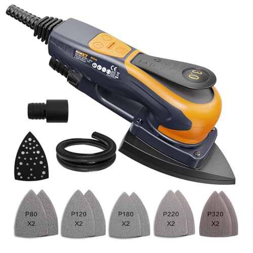 MAXXT Mouse Sander, 350W Sander Tool with Advanced Dust Collection System, Low Vibration Detail Sander for Efficient Woodworking, Tight Spaces Sanding, and Polishing