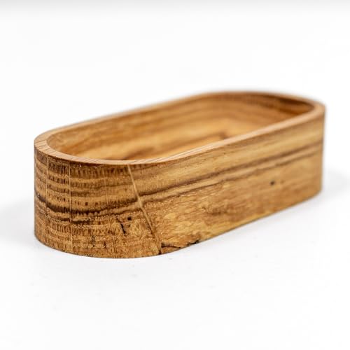 Kimberly Ann Creations Oak Ring Holder Jewelry Tray | Wood Wedding Ring Dish | Wooden Necklace Earring Bracelet Jewelry Storage | Bedside Sink Dresser | Smooth Matte Finish | Oval 2