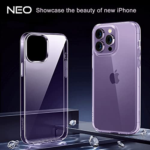 Image of GRIPP Neo Shock Absorbent Case Compatible with iPhone 14 Pro (6.1 inch) Drop Test Protection Ultra Tough Lightweight & Anti Shock Protection with Scratch Resistant Transparent Back Cover - Purple