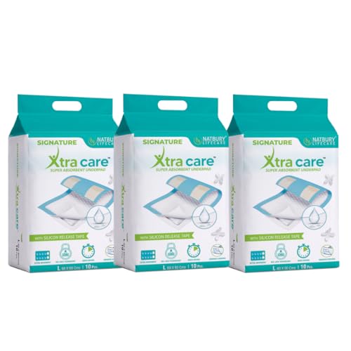 Xtracare Super Absorbent Underpad 60×90 cm | Disposable Bed Protector for Adults, Baby & Pets | Leakproof, Fast Absorption, Soft Top Sheet (Pack of 3)