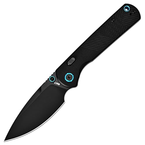 Image of CJRB Latitude EDC Knife, 3.47'' AR-RPM9 Steel Blade G10 Handle, Top Liner Lock Pocket Knife with Clip for Men Women, Sharp Camping Survival Hiking Knives, Black PVD Coating Blade(J1975)