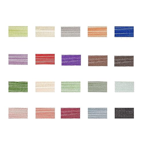 Cordón de seda natural de 20 piezas para macramé y abalorios 3