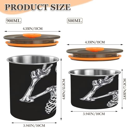 Contenedor hermético de acero para café Qilmy 30oz miniatura 3