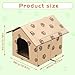 Katzenhaus Draußen Winterfest Wasserdicht Katzenhöhle: WIYETY 40x35x38cm Faltbare Hundehöhle für Kleine Hunde und Katzen, Warm Waschbar Tierheim für Streuner