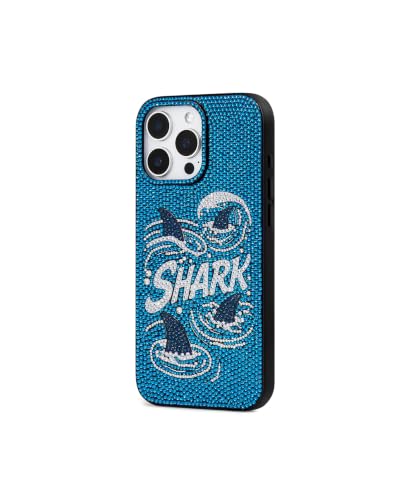 Image of JW PEI Shark Blue Artificial Crystal Phone Case - Blue